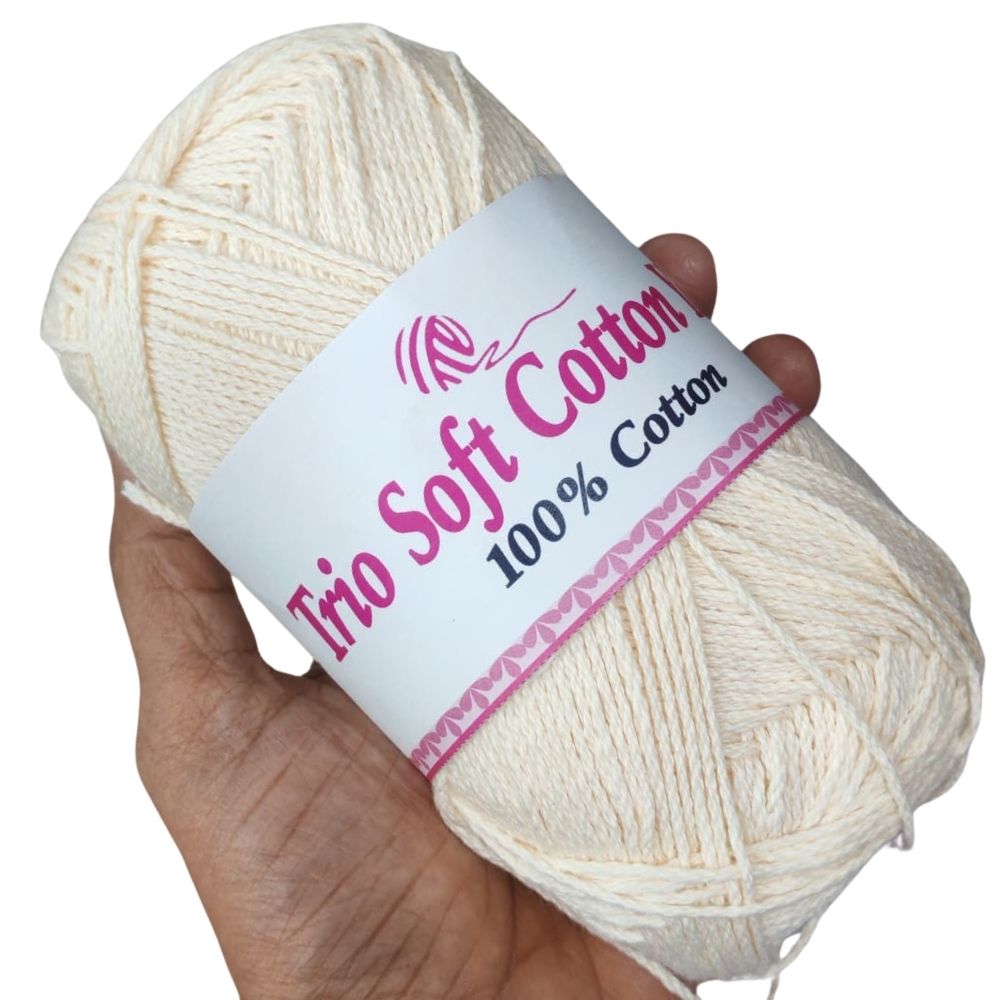 Trio Soft Cotton Yarn Cream 55L