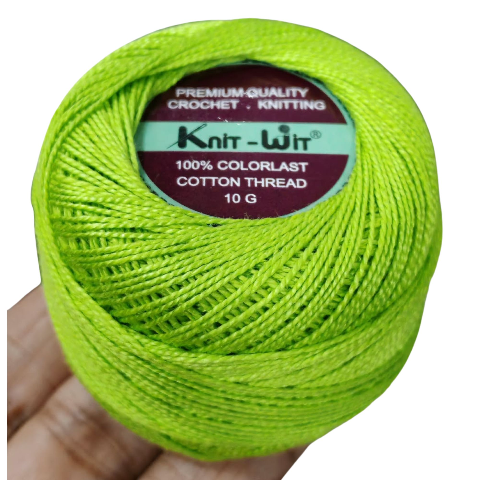 Knit-Wit Cotton Thread No.8 Pea Green A907 Knit-Wit Cotton Thread No.8 Pea Green A907