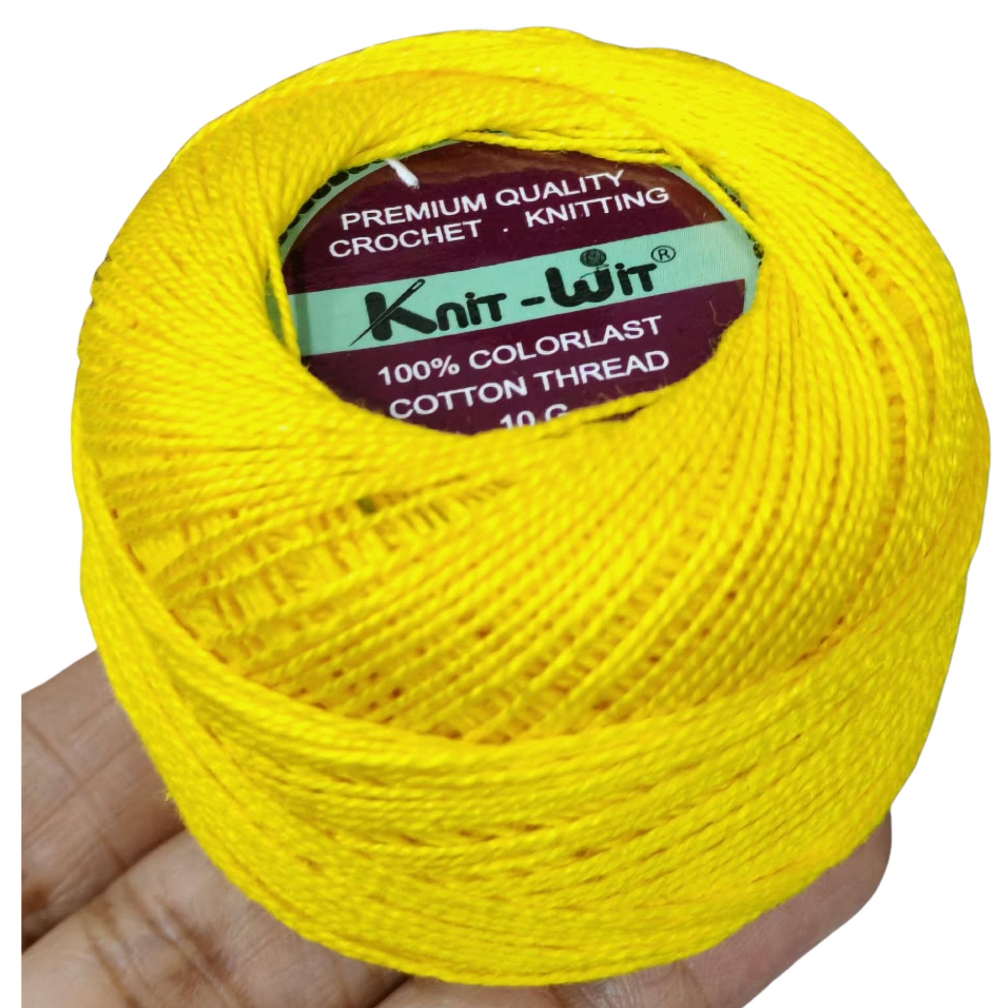 Knit-Wit Cotton Thread No.8 Bright Yellow A444