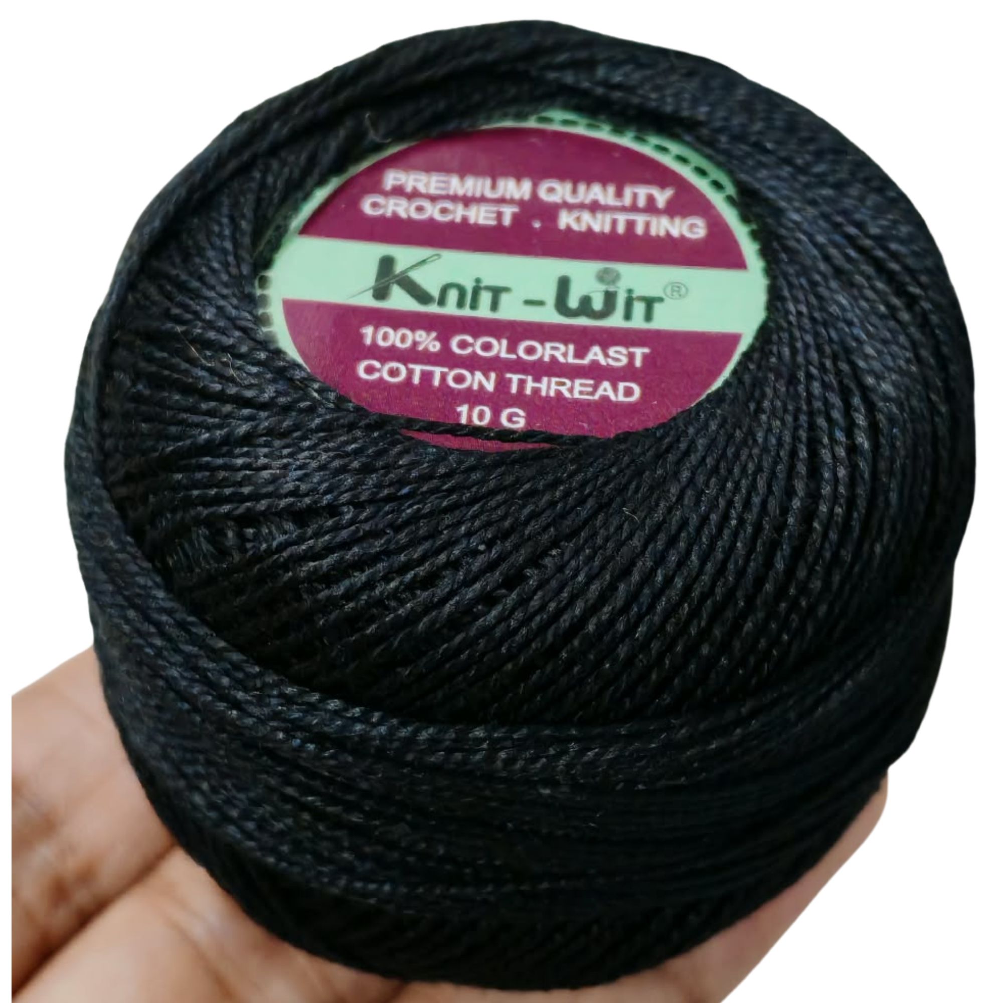 Knit-Wit Cotton Thread No.8 Black A310