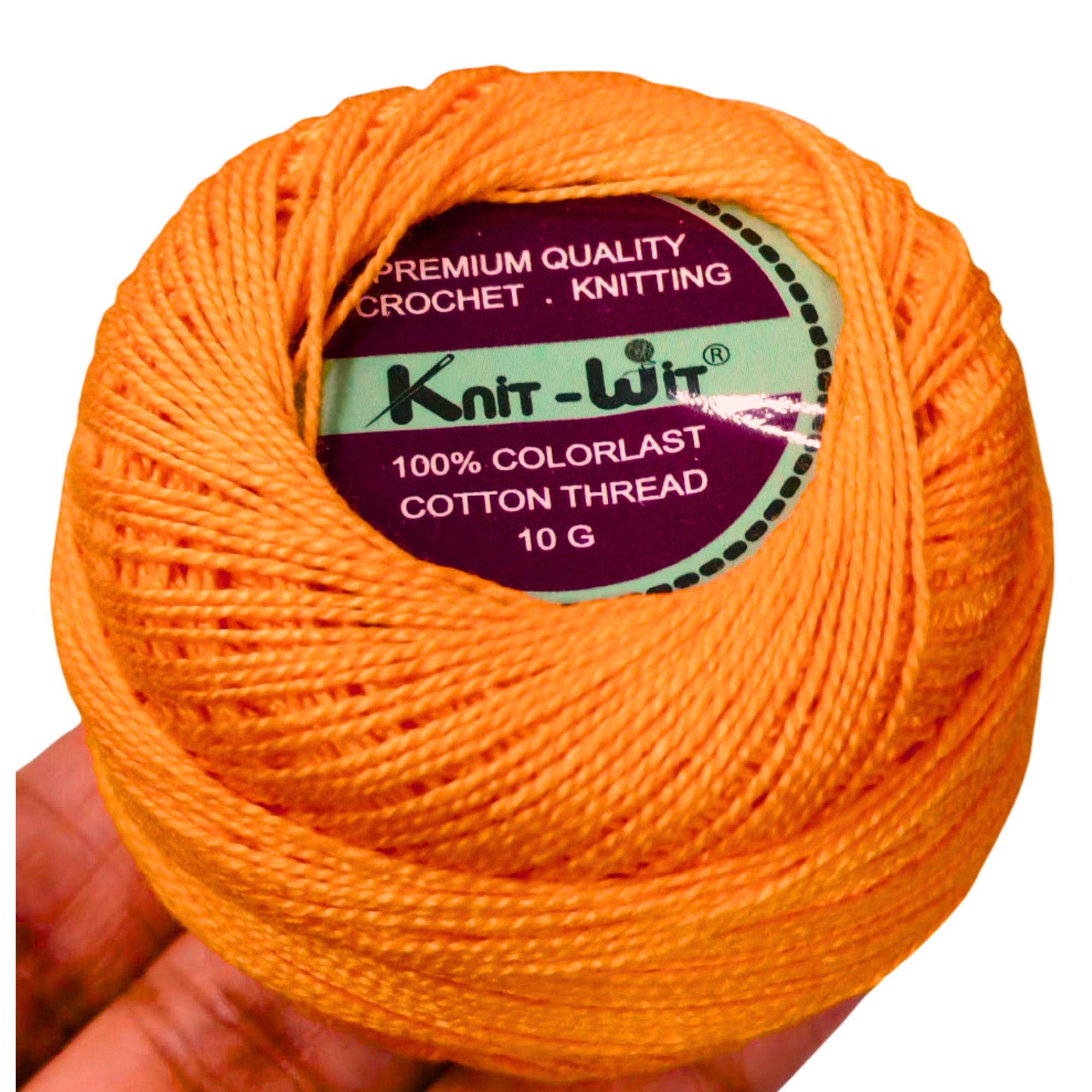 Knit-Wit Cotton Thread No.8 Bright Orange A740