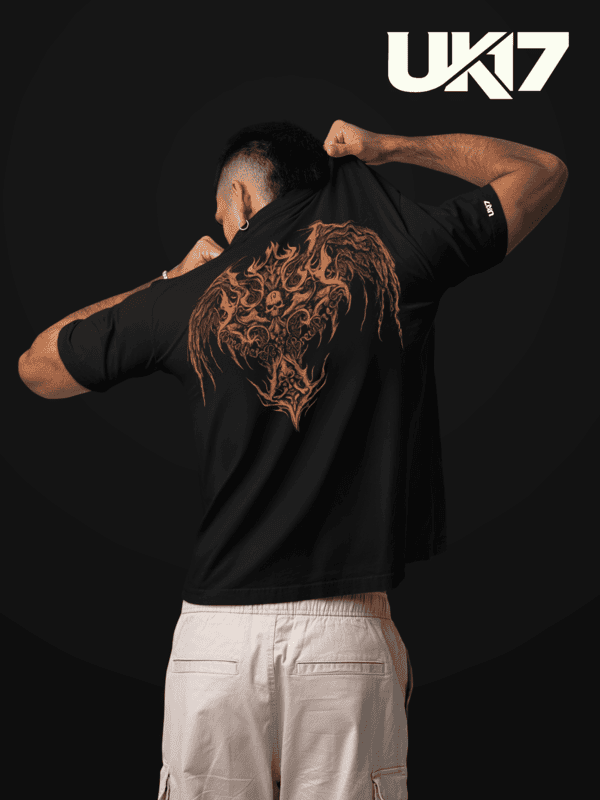 Inferno Wings Black Oversized Tee