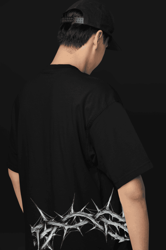 Barbed Soul Black Oversized Tee
