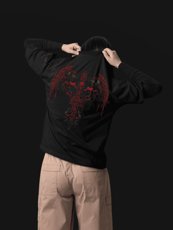 Crimson Silence Oversized Tee