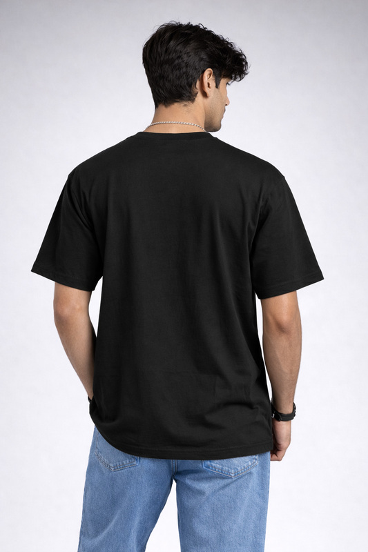 Play Feel Repeat Black Cotton Regular Fit T-Shirt