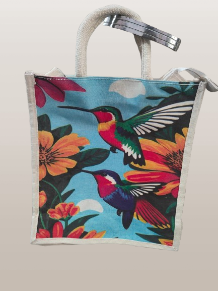 Jute Bags - perfect for return gifts and can use as lunch bag Jute Bags - perfect for return gifts and can use as lunch bag