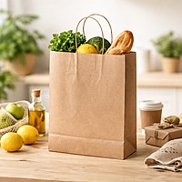 Eco-Friendly Kraft Paper Carry Bag | Recyclable Paper Shopping Bag | Ecosphere