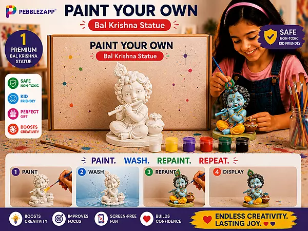 Reusable Krishna statue DIY Painting Kit - Set of 1