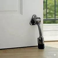 Palam Doorstopper Zinc Baleno Black Silver 5"