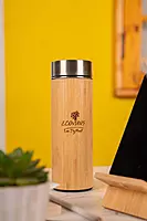 Bamboo 500ml water bottle insulated thermos flask for travel Bamboo 500ml water bottle insulated thermos flask for travel