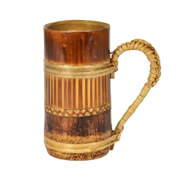 Handmade Bamboo Beer Mug with Minakari – eco-friendly gift by LeafnDeor Handmade Bamboo Beer Mug with Minakari – eco-friendly gift by LeafnDeor
