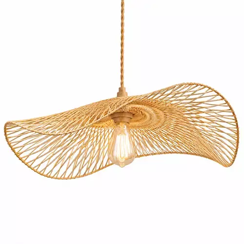 Bamboo Bloom Hat Lampshade leafndeor home decor