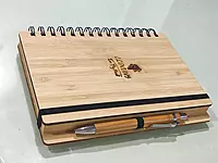 Bamboo diary with pen eco friendly spiral notebook Bamboo diary with pen eco friendly spiral notebook
