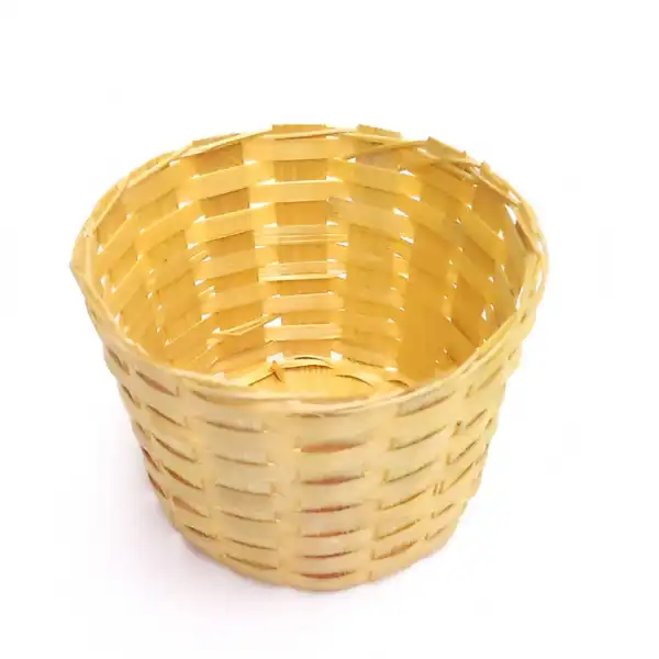 Bamboo Bowl โ eco-friendly small tokri basket for pooja and storage by LeafnDeor Bamboo Bowl โ eco-friendly small tokri basket for pooja and storage by LeafnDeor