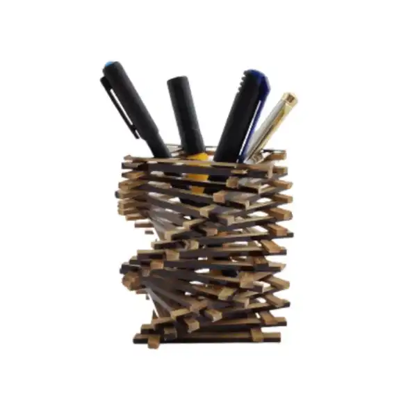 eco-friendly bamboo stick spiral pen stand handcrafted for desk and office organization decor eco-friendly bamboo stick spiral pen stand handcrafted for desk and office organization decor