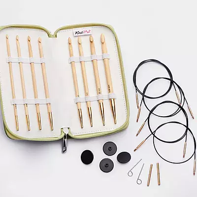 KnitPro Japanese Bamboo Deluxe Tunisian Crochet hook Set-22554