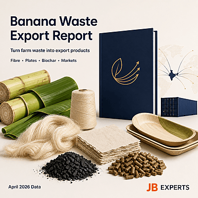 Banana Tree Waste Products — Export Intelligence Report (12 Categories, HS Codes, Cost Sheets, 90-Day Plan)
