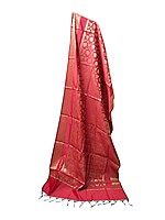 Red Banarasi Silk Dupatta for Women