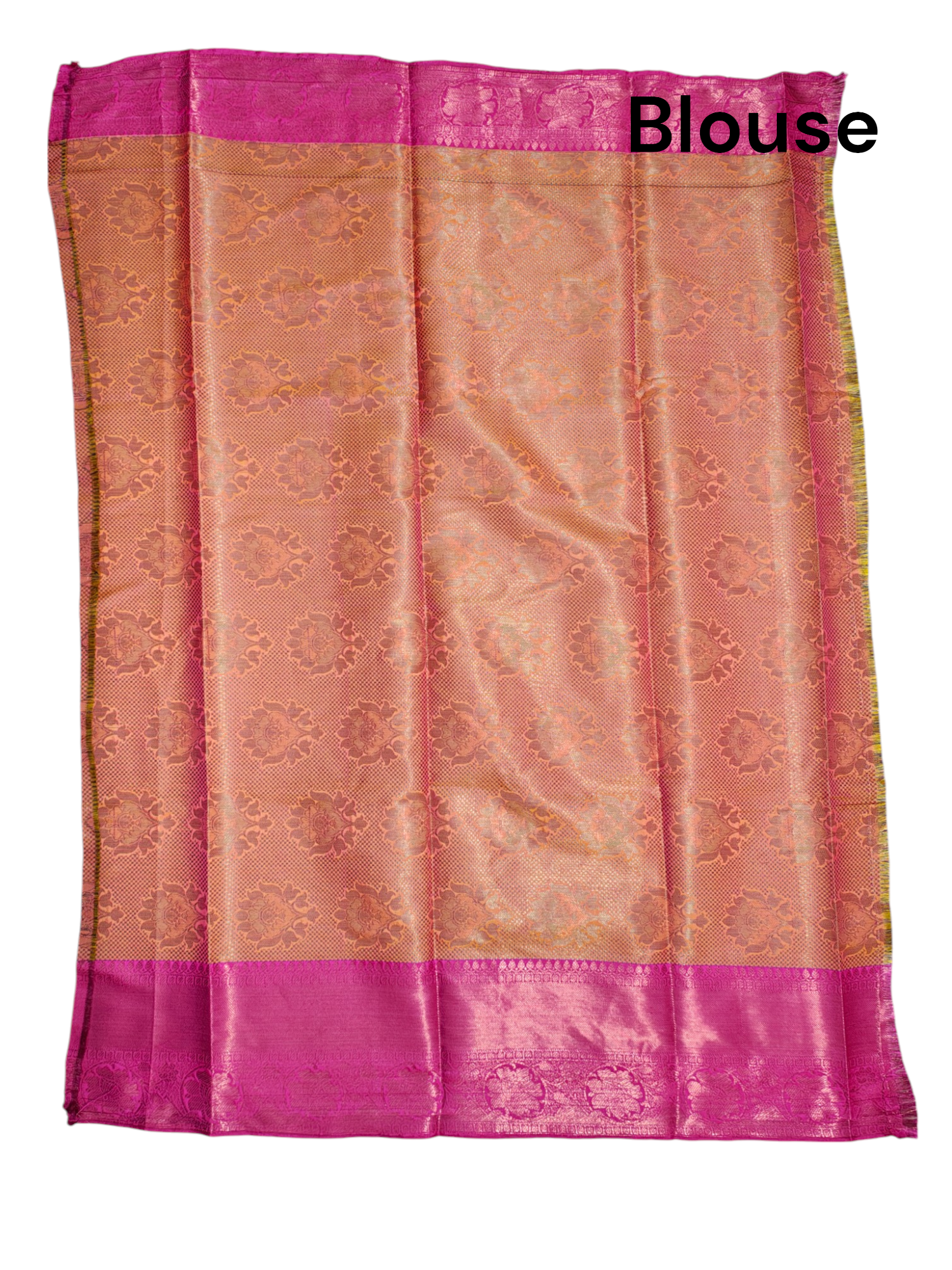 Yellow Banarasi Silk Saree with Unstitched Blouse