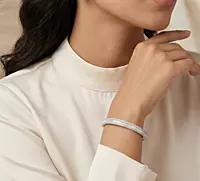 925 Silver Infinite Radiance Baguette Bangle