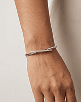 925 Silver Celestial Cross Bypass Bangle