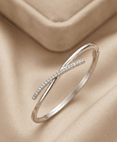 925 Silver Celestial Cross Bypass Bangle