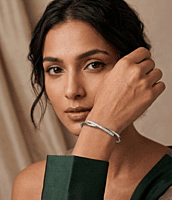 925 Silver Celestial Cross Bypass Bangle