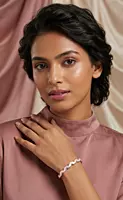 925 Silver Zenith Zigzag Rose Bangle