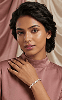 925 Silver Zenith Zigzag Rose Bangle