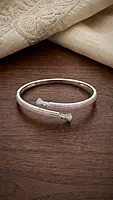 925 Silver Blush Ribbon Bypass Bangle