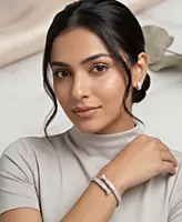 925 Silver Blush Ribbon Bypass Bangle