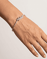 925 Silver Laurel Leaf Radiant Bangle