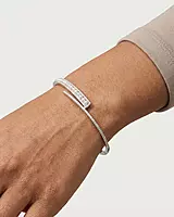 925 Silver Lustrous Harmony Bypass Bangle
