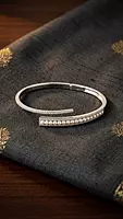 925 Silver Lustrous Harmony Bypass Bangle