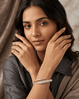 925 Silver Lustrous Harmony Bypass Bangle