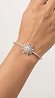 925 Silver Stellar Pearl Starburst Bangle