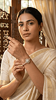 925 Silver Stellar Pearl Starburst Bangle