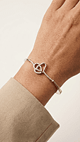 925 Silver Eternal Interlocking Heart Bangle