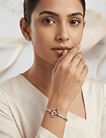 925 Silver Eternal Interlocking Heart Bangle