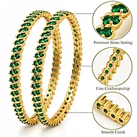 Women Green Stone Bangles