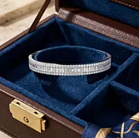 925 Silver Infinite Radiance Baguette Bangle