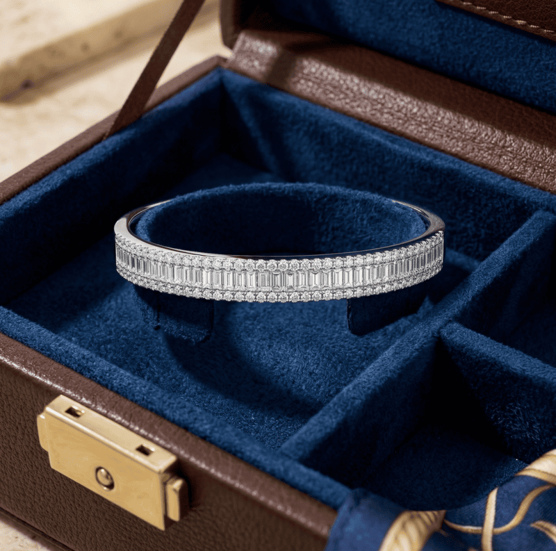 925 Silver Infinite Radiance Baguette Bangle