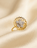 18 kt basket ring