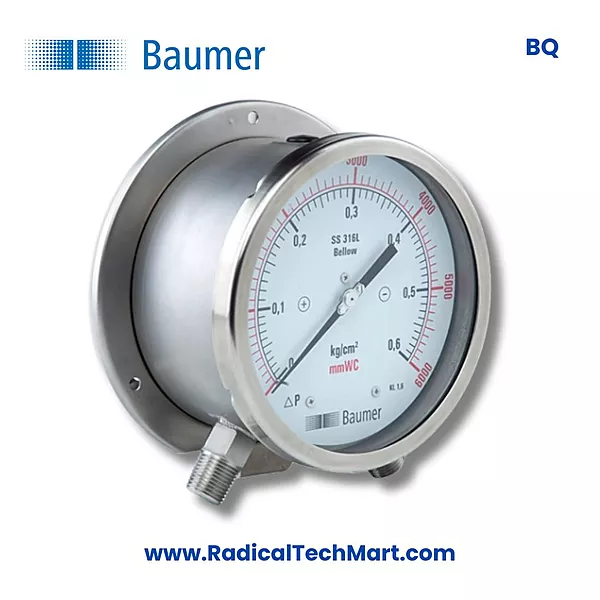 Baumer BQ Bellows Pressure Gauge - DN 150 mm