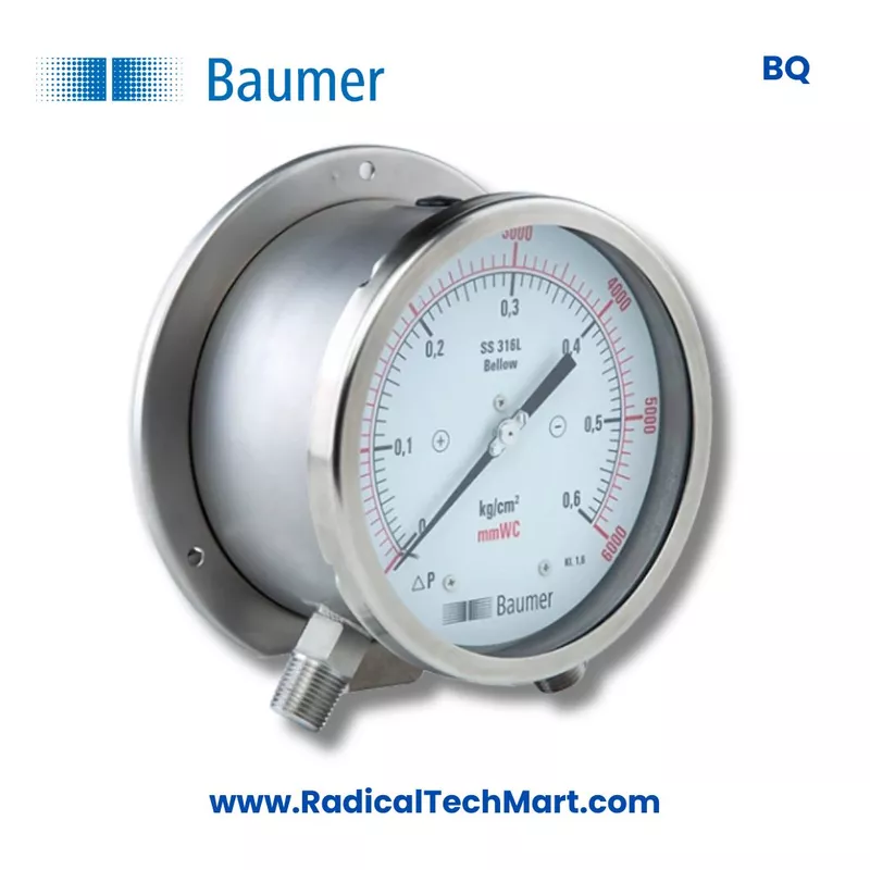 Baumer BQ Bellows Pressure Gauge - DN 150 mm