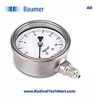 Baumer AD SS Pressure Gauge - DN 50/63 mm