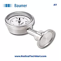 Baumer AY Diaphragm Pressure Gauge with Clamp Connection - DN 50/63 mm