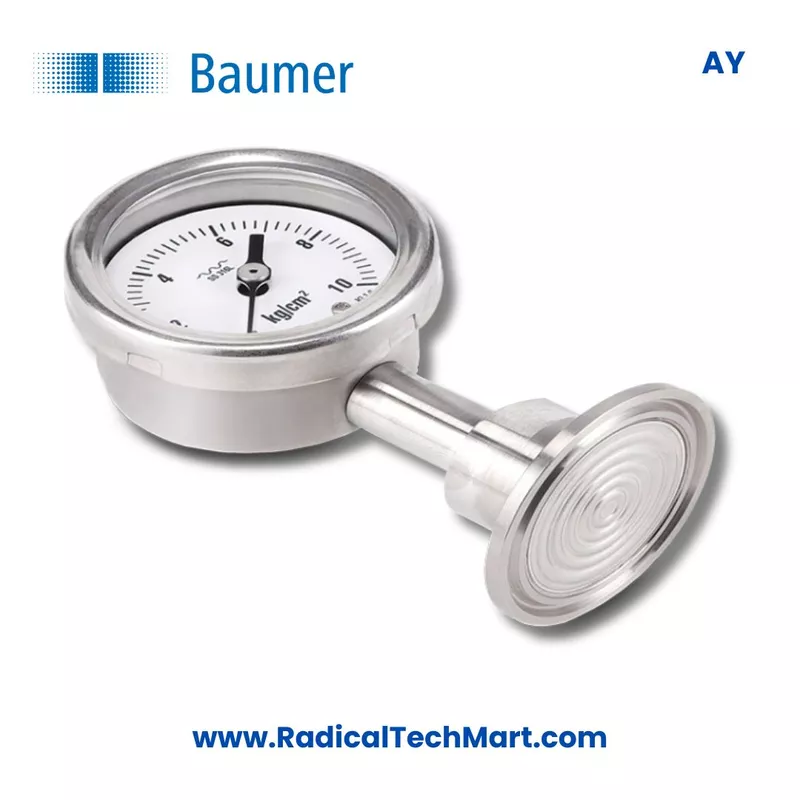 Baumer AY Diaphragm Pressure Gauge with Clamp Connection - DN 50/63 mm