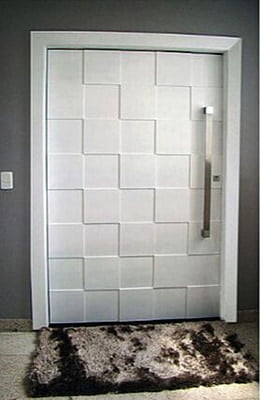 Modern 3D HDHMR Door with Sleek Deco Paint in Matte White Finish Modern 3D HDHMR Door with Sleek Deco Paint in Matte White Finish