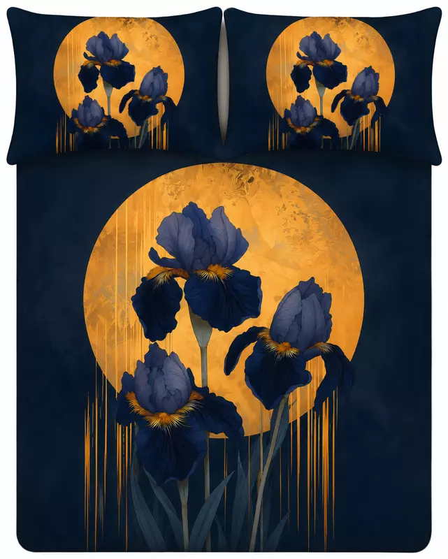 Sun 7D Digital Print Bedsheet Soft, Stylish & Premium Quality Bed Sheet King-225 x 250 CM)